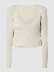 Cropped Longsleeve mit Rippenstruktur von REVIEW Weiß - 18