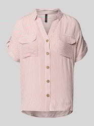Regular fit overhemdblouse van pure viscose, model 'BUMPY' van Vero Moda Fuchsia - 47