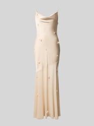 Maxikleid mit floralem Besatz von Gina Tricot Beige - 43