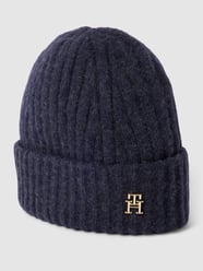 Czapka z aplikacją z logo model ‘FLUFFY’ od Tommy Hilfiger Niebieski - 24