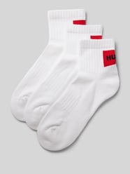 Socken mit Label-Print im 3er-Pack von HUGO Weiß - 30