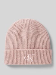 Beanie mit Label-Stitching Modell 'THICK' von Calvin Klein Jeans Rosa - 10