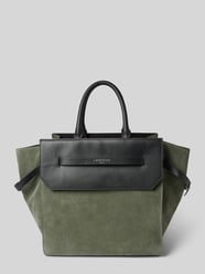 Torba shopper ze skóry naturalnej z detalem z logo model ‘LORA’ od LIEBESKIND BERLIN Zielony - 15