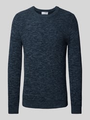 Strickpullover mit Rundhalsausschnitt Modell 'NEWVINCEBUBBL' von SELECTED HOMME Blau - 44