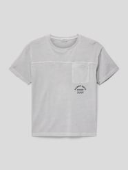 T-Shirt mit Statement-Print von Tom Tailor Grau - 6