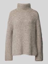 Gebreide pullover met opstaande kraag, model 'GABELLA' van Selected Femme Grijs / zwart - 32