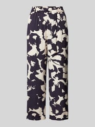 Straight leg stoffen broek met strikceintuur van comma - 11