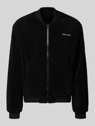 Bomberjacke aus Teddyfell mit Label-Stitching von Pegador - 31