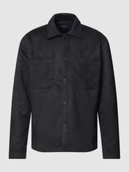 Hemdjacke mit Brusttaschen Modell 'ELLIOT' von MCNEAL Grau / Schwarz - 44