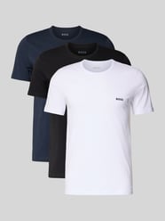 t-shirt o kroju regular fit z czystej bawełny model 'CLASSIC' w wielopak: 3 szt. od BOSS - 21