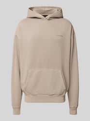 Bluza o kroju oversized z kapturem, logo i kieszenią kangurką od PEGADOR - 40