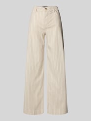 Broek met wijde pijpen en steekzakken van Buena Vista Beige - 19