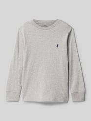 Bluzka z długim rękawem z wyhaftowanym logo od Polo Ralph Lauren Teens - 4