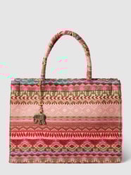 Tote bag met all-over motief, model 'BOOKTOTE' van Anokhi Roze - 2