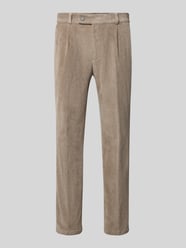Slim Fit Hose aus Baumwoll-Mix in Cord-Optik Modell 'Cliffer' von Zuitable Beige - 31