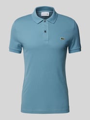 Slim Fit Poloshirt mit Label-Patch Modell 'PIQUE' von Lacoste Blau - 42