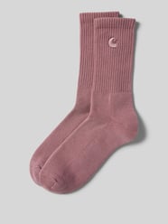Socken mit Label-Stitching Modell 'Hudson' von Carhartt Work In Progress Pink - 4