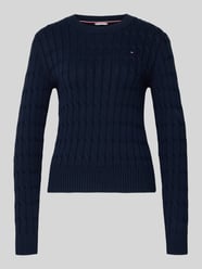 Slim Fit Strickpullover aus reiner Baumwolle von Tommy Hilfiger - 46