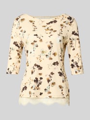 Regular Fit Bluse aus Baumwoll-Mix mit Spitzenbesatz von Marc Cain Beige - 30