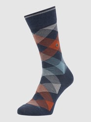 Socken aus Schurwollmischung Modell 'Newcastle' von Burlington Blau - 9