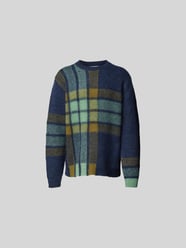 Pullover mit gerippten Abschlüssen von MAISON KITSUNE Blau - 2