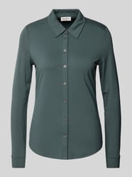 Regular Fit Jersey-Bluse aus Viskose-Mix  mit schmalen Ärmeln von Marc O'Polo Grün - 41