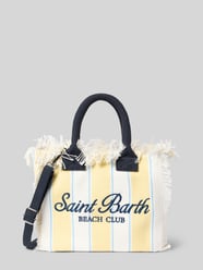 Handtas met labelprint en franjes model 'COLETTE' van MC2 Saint Barth - 12