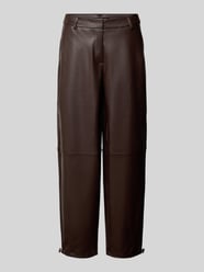 Regular fit broek in leerlook met steekzakken van zero - 46