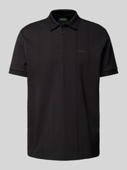 Poloshirt mit Label-Print von BOSS Green Schwarz - 18