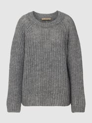 Sweter z dzianiny z aplikacją z logo od Smith and Soul Szary - 31