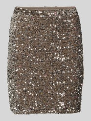 Nauwsluitende minirok met pailletten, model 'KAM' van Pieces - 11