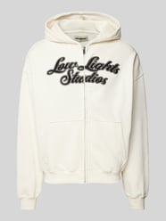 Sweatjacke mit Label-Stitching von Low Lights Studios Beige - 9