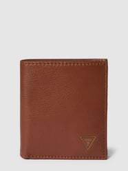 Portemonnaie mit Label-Details Modell 'SCALA' von Guess Braun - 46