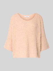 \Relaxed fit gebreide pullover met V-hals, model 'Em44maa' van ZABAIONE Fuchsia - 23