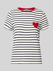 T-shirt z mieszanki wiskozy o kroju regular fit model 'HEART LIFE' od ONLY - 17