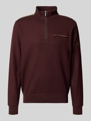 Sweatshirt met labeldetail van bugatti Bordeaux - 32