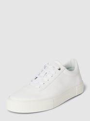 Sneakers van echt leer met labeldetails van Tommy Hilfiger Wit - 15