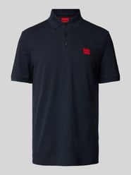 Poloshirt mit Label-Patch Modell 'Dereso' von HUGO Blau - 5