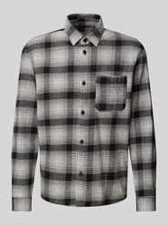 Relaxed Fit Overshirt aus reiner Baumwolle mit Karomuster von Tom Tailor Denim Schwarz - 3