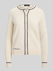 kardigan rozpinany o kroju regular fit z kontrastowymi detalami od Lauren Ralph Lauren - 25