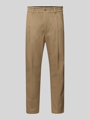 Stoffen broek met bandplooien, model 'chasy' van Drykorn Beige - 9