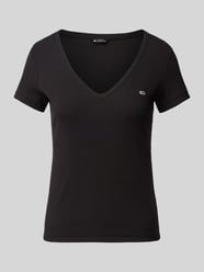 Slim fit T-shirt met V-hals van Tommy Jeans - 20