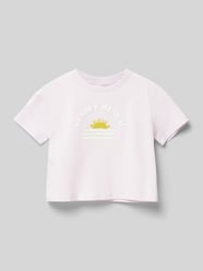 T-Shirt mit Ziersteinbesatz von Mango Lila - 2