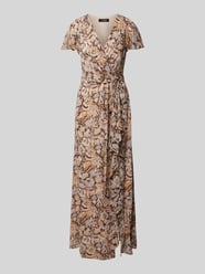 Abendkleid mit Bindegürtel Modell 'FARRYSH' von Lauren Ralph Lauren Beige - 5