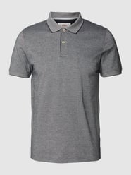 Poloshirt mit Polokragen Modell 'Birdseye' von s.Oliver RED LABEL Blau - 25