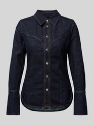 Jeanshemd mit Ziernähten Modell 'VENETIA' von Mango Blau - 45