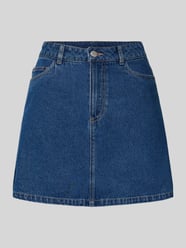 linia a spódnica jeansowa z mieszanki bawełny z dodatkiem wiskozy model 'ABBI' od PIECES - 14