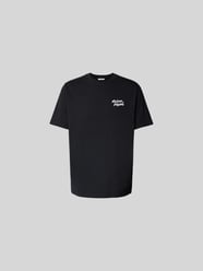 T-Shirt mit Label-Stitching von MAISON KITSUNE Schwarz - 9