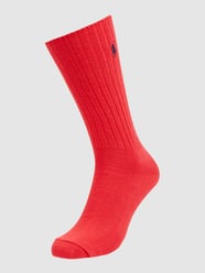 Socken mit Label-Stitching Modell 'CREW SOCK' von Polo Ralph Lauren Underwear Rot - 19