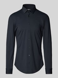 Super Slim Fit Businesshemd mit Kentkragen von Jake*s Schwarz - 14